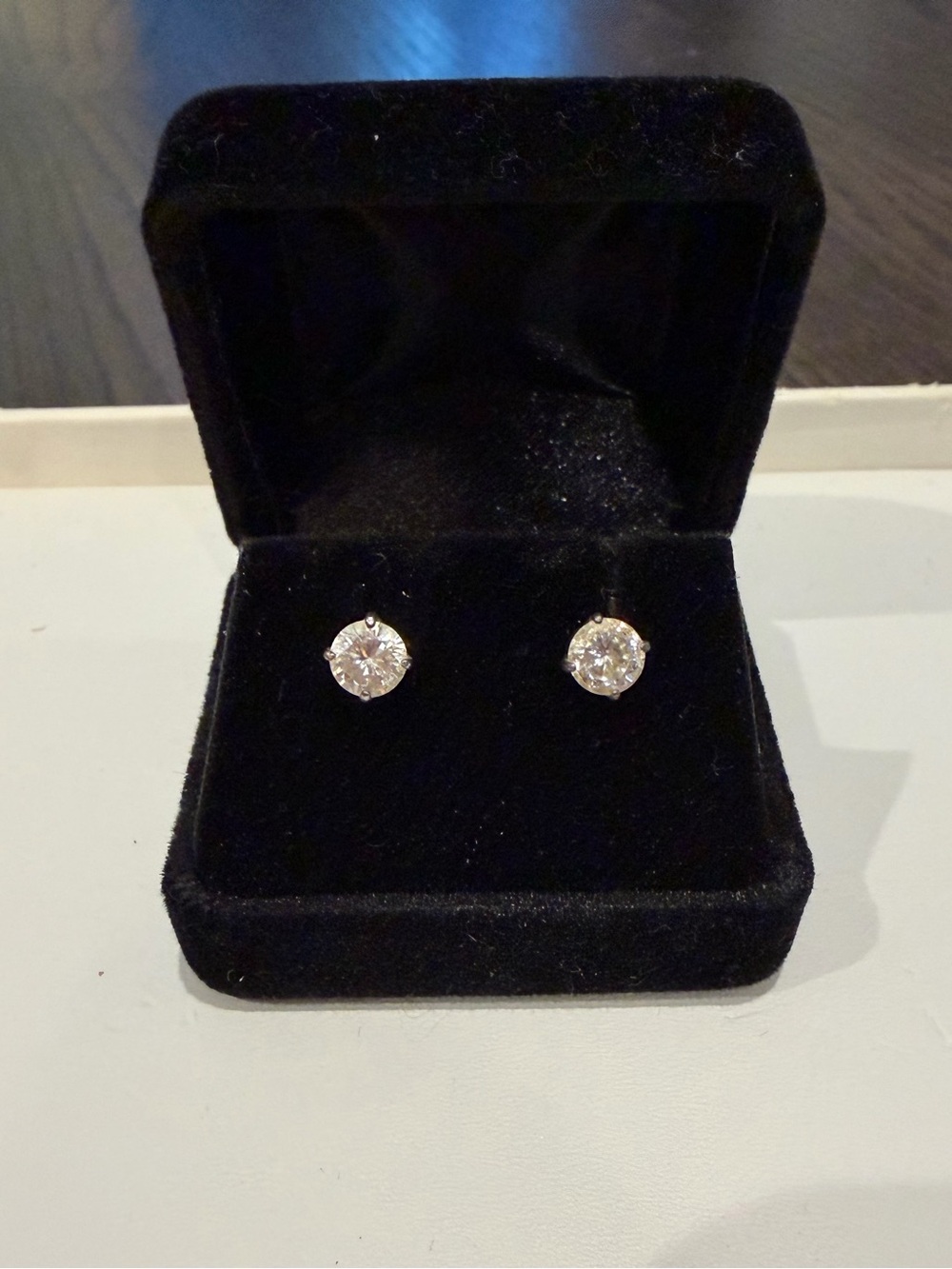 Classic Diamond-Like Crystal Stud Earrings